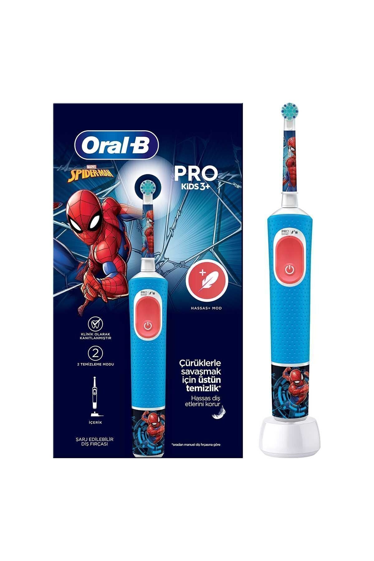 Çocuk Şarjlı/elektrikli Diş Fırçası Spiderman D100