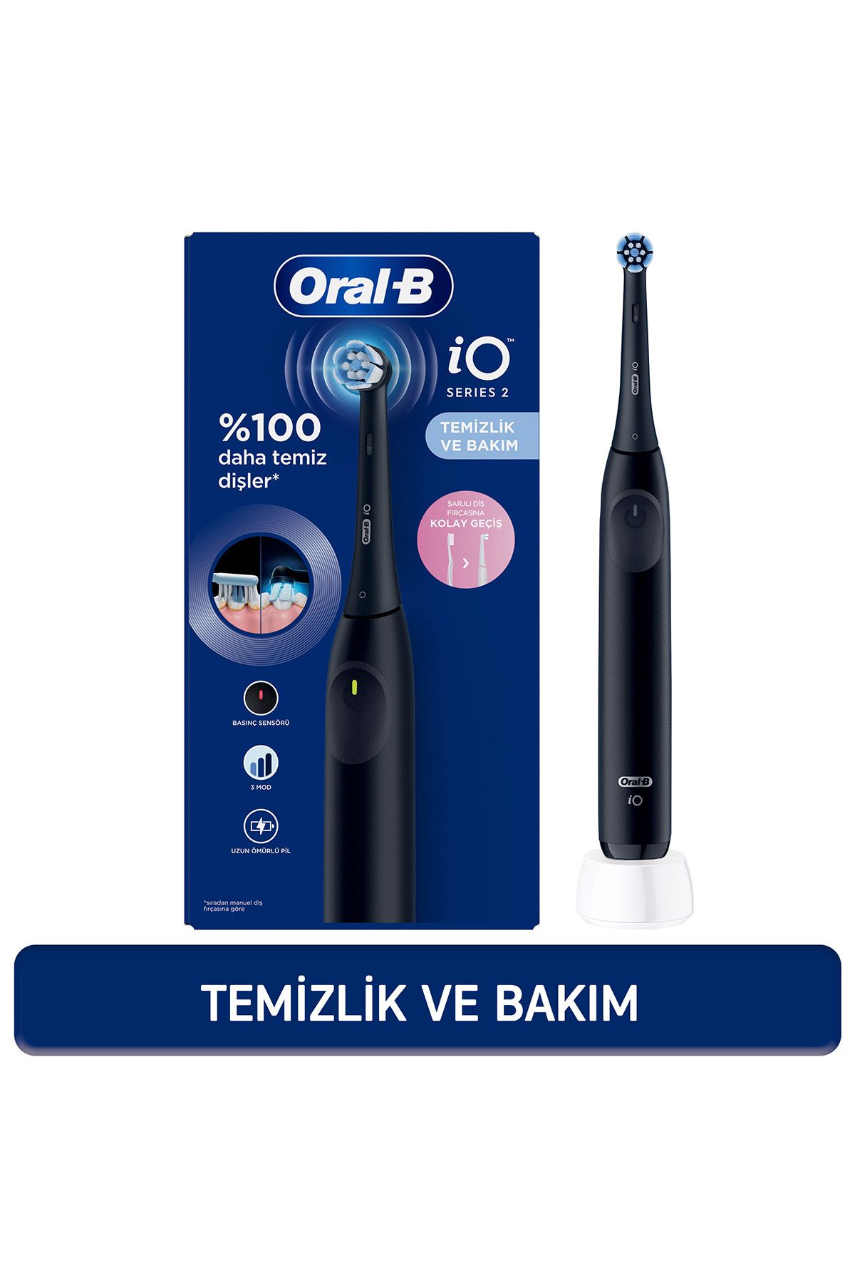 iO 2 Şarjlı Diş Fırçası – Gece Siyahı