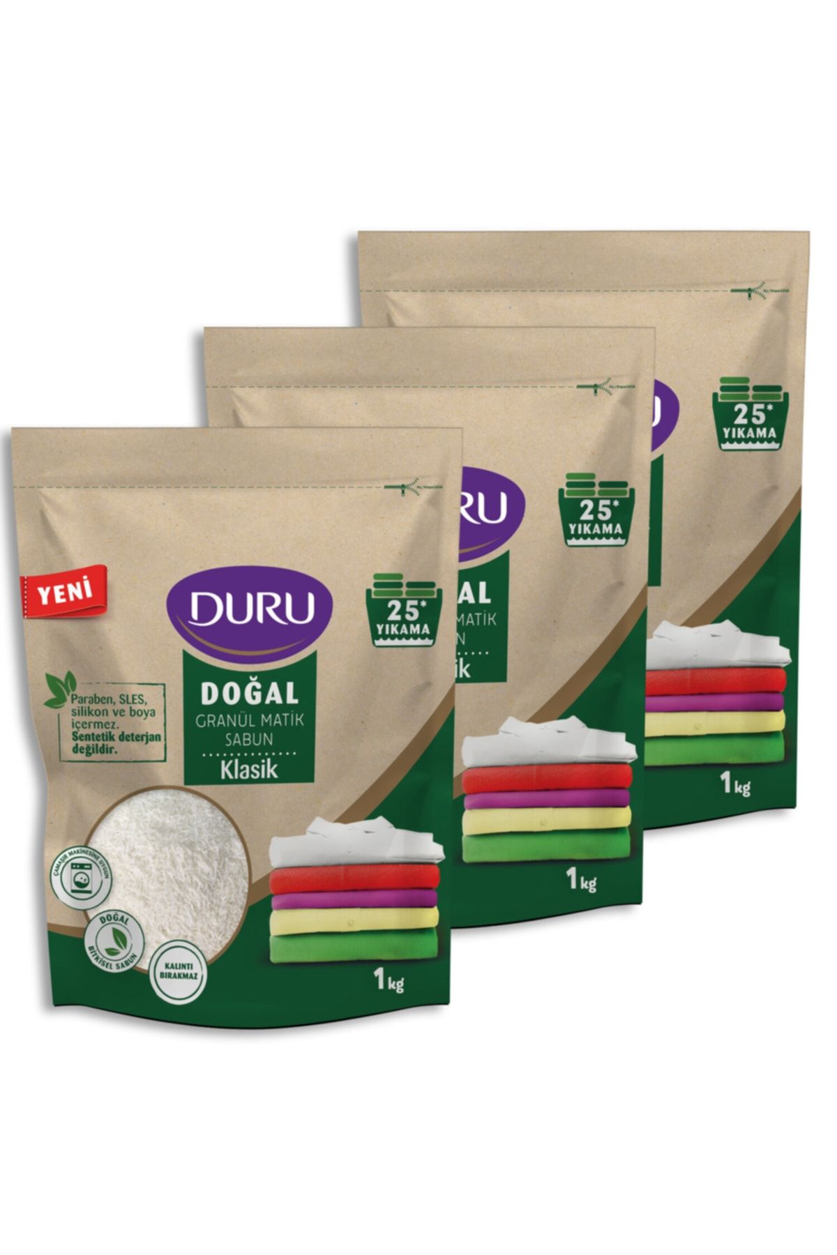 Granül Matik Sabun Klasik 1 Kg X 3 Adet